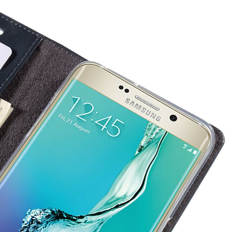 Чехол MERCURY Classic Flip для Samsung Galaxy S6 edge+ (G928) - Dark Blue: фото 7 из 10