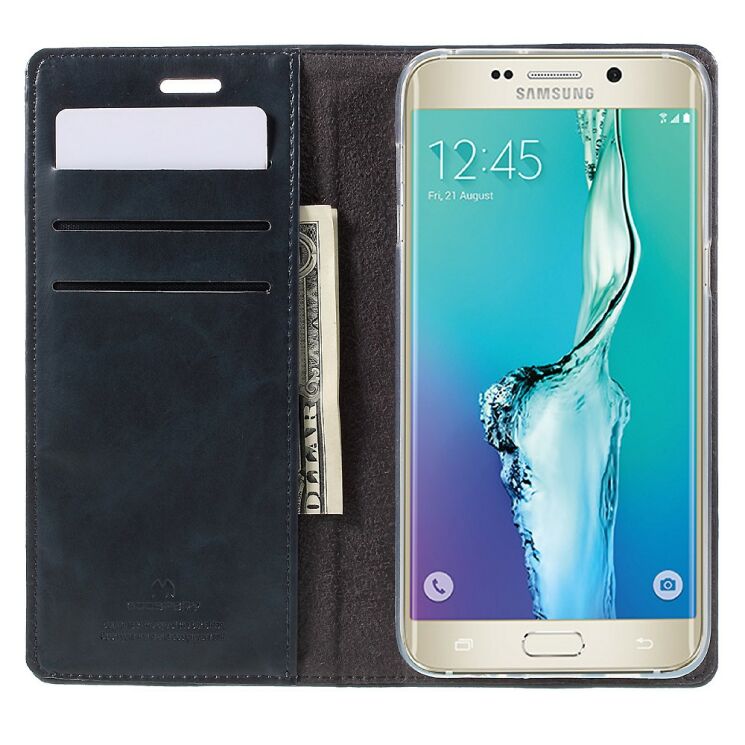 Чехол MERCURY Classic Flip для Samsung Galaxy S6 edge+ (G928) - Dark Blue: фото 6 из 10