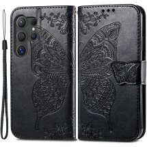 Чохол UniCase Butterfly Pattern для Samsung Galaxy S24 Ultra - Black: фото 1 з 5