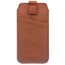 Шкіряний чохол-карман QIALINO Leather Pouch для Apple iPhone Xs - Brown: фото 1 з 6