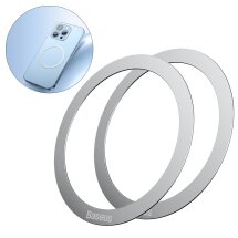 Магнітний комплект Baseus Halo Series Magnetic Metal Ring PCCH000012 - Silver: фото 1 з 19
