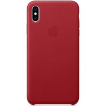 Оригінальний чохол Leather Case для Apple iPhone XS Max (MRWQ2) - Red: фото 1 з 3