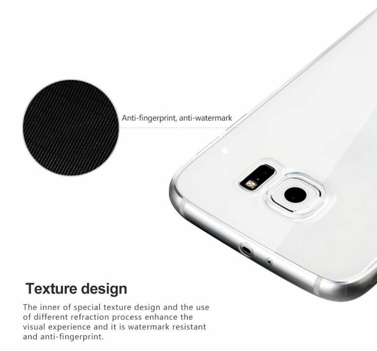 Силиконовая накладка ROCK Slim Jacket для Samsung Galaxy S6 (G920) - Transparent: фото 8 из 9