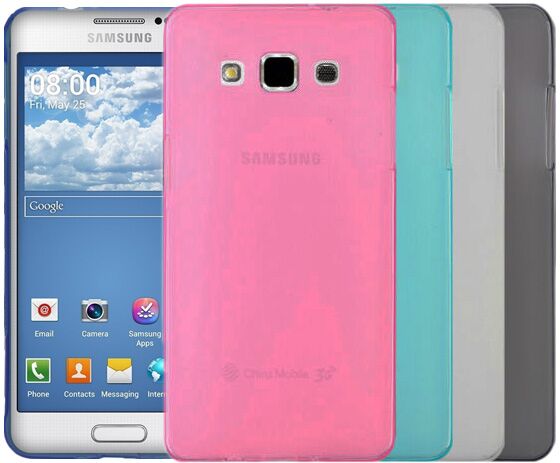 Силиконовая накладка Deexe Soft Case для Samsung Galaxy A3 (A300) - Gray: фото 6 из 11