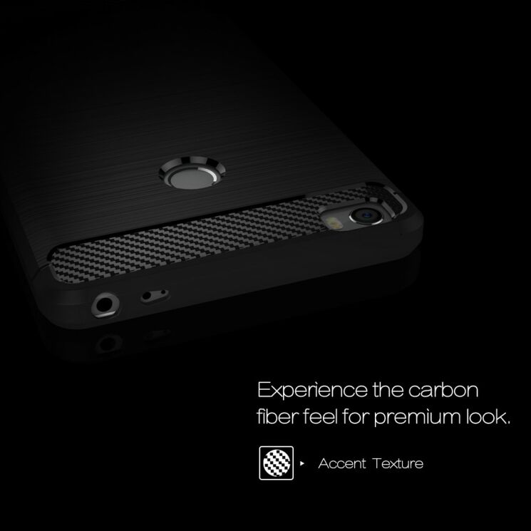 Силіконовий чохол UniCase Carbon для Xiaomi Mi Max - Black: фото 4 з 8