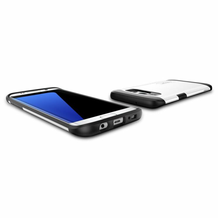 Захисна накладка SGP Slim Armor для Samsung Galaxy S7 Edge (G935) - Shimmery White: фото 8 з 14
