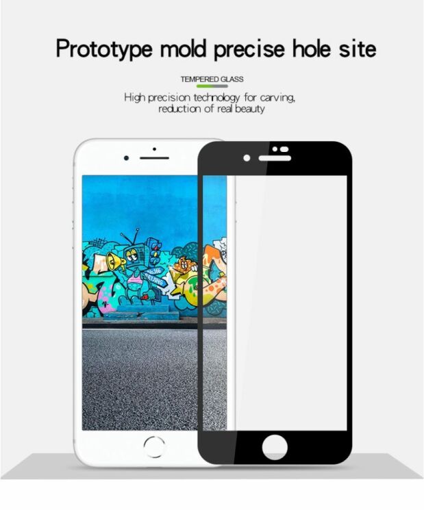 Захисне скло MOFI 9H Full Cover Glass для Apple iPhone 7 Plus / 8 Plus - Black: фото 6 з 11