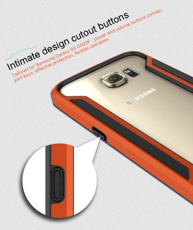 Защитный бампер NILLKIN Slim Border Series для Samsung Galaxy S6 (G920) - Orange: фото 14 из 16