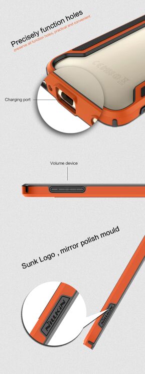 Захисний бампер NILLKIN Slim Border Series для Samsung Galaxy S6 (G920) - Orange: фото 15 з 16