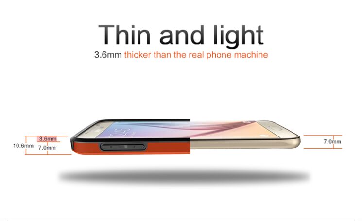 Захисний бампер NILLKIN Slim Border Series для Samsung Galaxy S6 (G920) - Orange: фото 8 з 16
