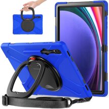 Захисний чохол Deexe Hand Grip X для Samsung Galaxy Tab S8 Ultra (T900/T906) / S9 Ultra (X910/916) - Black / Blue: фото 1 з 5