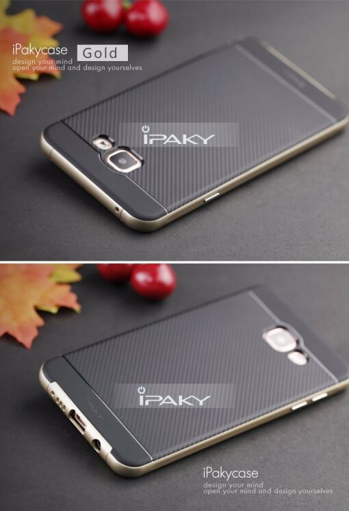 Захисний чохол IPAKY Hybrid для Samsung Galaxy A7 2016 (A710) - Gold: фото 2 з 7