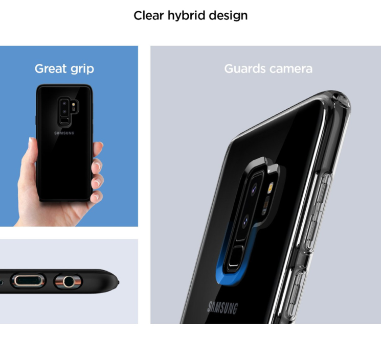 Защитный чехол SGP Ultra Hybrid для Samsung Galaxy S9 Plus (G965) - Crystal: фото 6 из 9