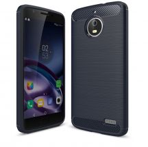 Захисний чохол UniCase Carbon для Motorola Moto E4 - Dark Blue: фото 1 з 8