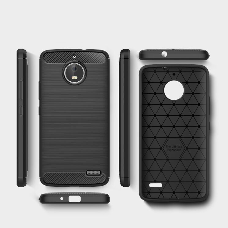 Защитный чехол UniCase Carbon для Motorola Moto E4 - Black: фото 7 из 8