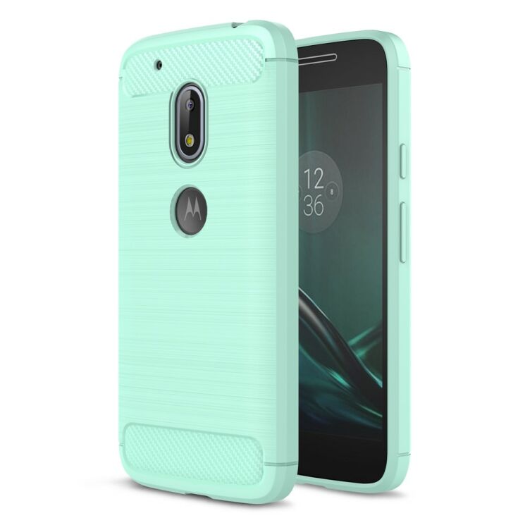 Защитный чехол UniCase Carbon для Motorola Moto G4 Play - Turquoise: фото 1 из 9