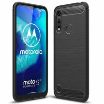 Защитный чехол UniCase Carbon для Motorola Moto G8 Power Lite - Black: фото 1 из 11
