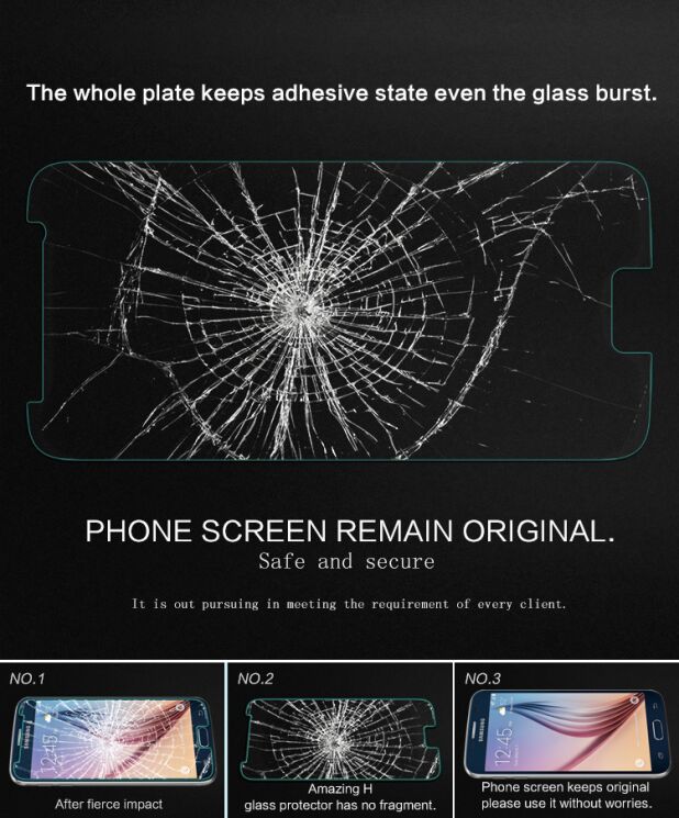 Защитное стекло NILLKIN Amazing H Nano для Samsung Galaxy S6 (G920) + пленка: фото 8 из 11