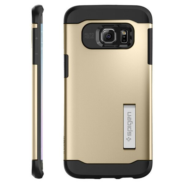 Чехол SGP Slim Armor для Samsung Galaxy S6 edge+ (G928) - Gold: фото 6 из 12