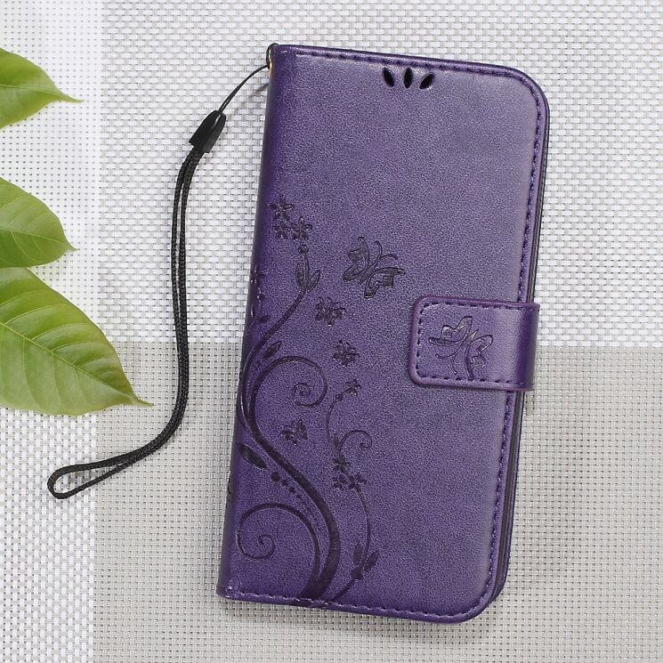 Чохол-книжка Deexe Butterfly Style для Xiaomi Redmi Note 4X - Purple: фото 1 з 5
