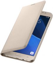 Чохол Flip Wallet для Samsung Galaxy J7 2016 (J710) EF-WJ710P - Gold: фото 1 з 5
