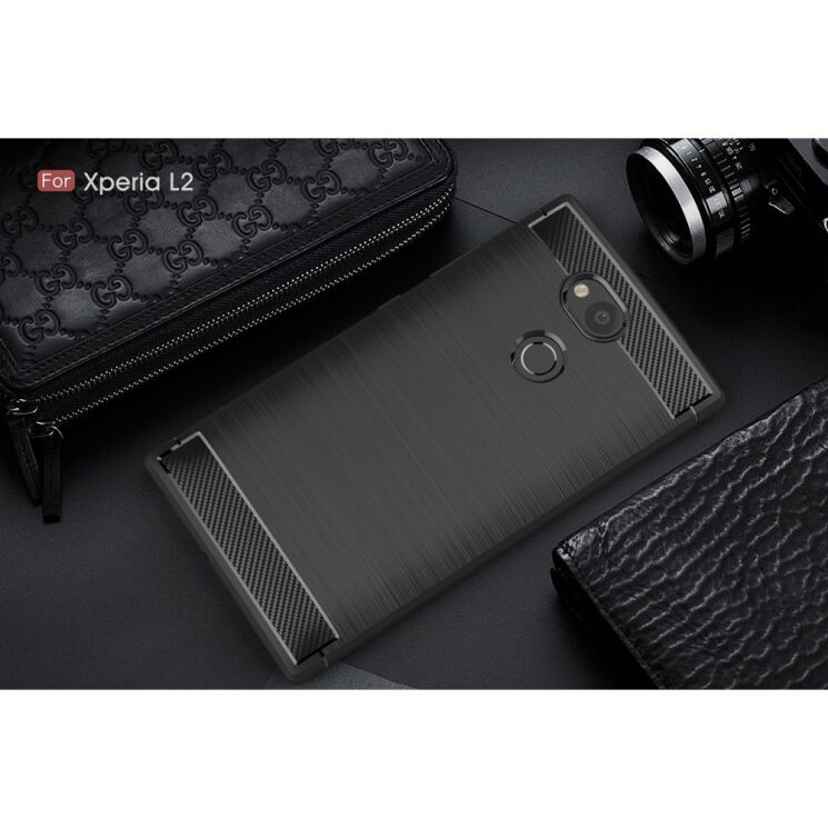 Захисний чохол UniCase Carbon для Sony Xperia L2 - Black: фото 2 з 10