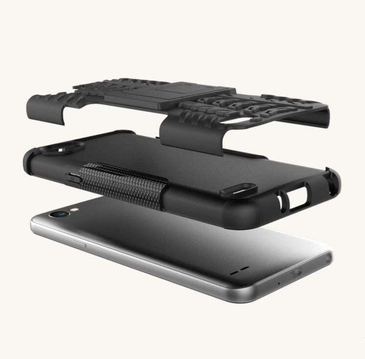 Захисний чохол UniCase Hybrid X для LG Q6 - Black: фото 12 з 12