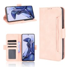 Чехол Deexe Wallet Stand для Xiaomi 11T / 11T Pro - Pink: фото 1 из 12