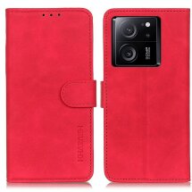Чехол-книжка KHAZNEH Retro Wallet для Xiaomi 13T / 13T Pro - Red: фото 1 из 8