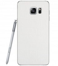 Шкіряна наклейка Glueskin для Samsung Galaxy Note 5 - White Alligator: фото 1 з 10