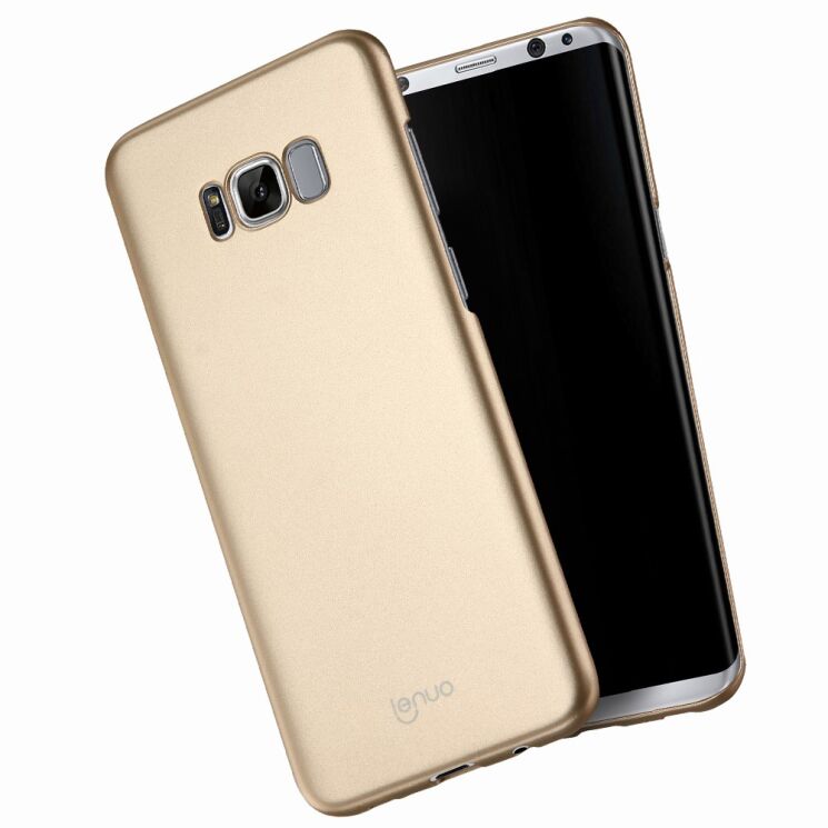 Пластиковый чехол LENUO Silky Touch для Samsung Galaxy S8 Plus (G955) - Gold: фото 1 из 9