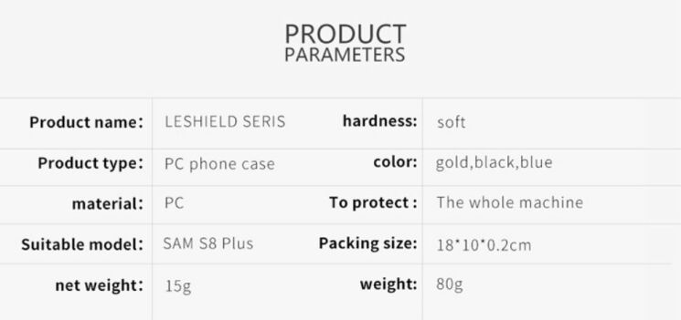 Пластиковый чехол LENUO Silky Touch для Samsung Galaxy S8 Plus (G955) - Gold: фото 9 из 9