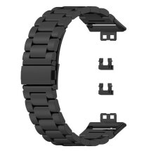 Ремінець Deexe Stainless Steel для Huawei Watch Fit - Black: фото 1 з 5