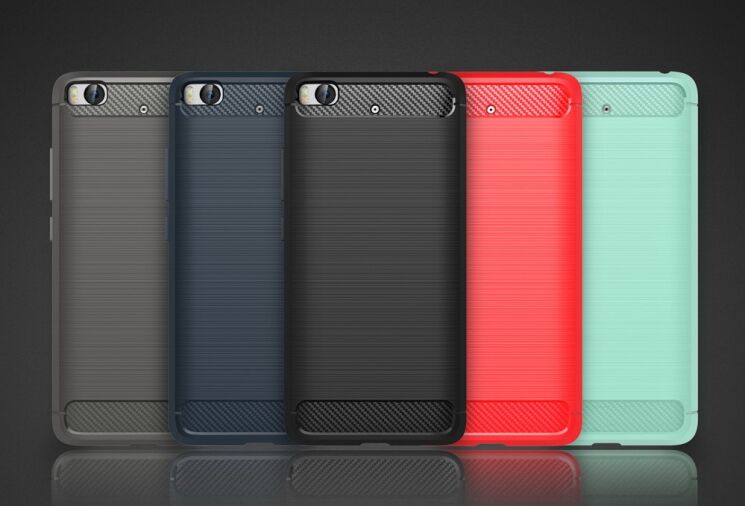 Силіконовий чохол UniCase Carbon для Xiaomi Mi 5s - Black: фото 2 з 8
