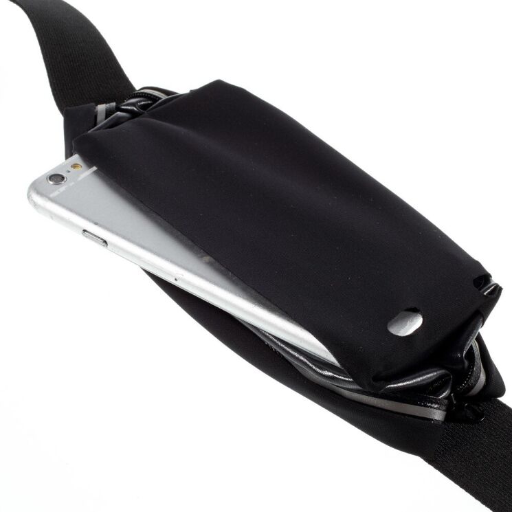 Спортивный чехол на пояс UniCase Running Belt (размер: L) - Black: фото 6 из 8
