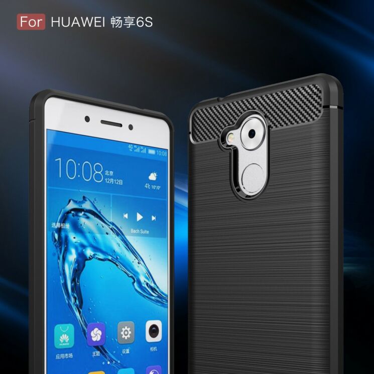 Защитный чехол UniCase Carbon для Huawei Honor 6C - Grey: фото 2 из 8
