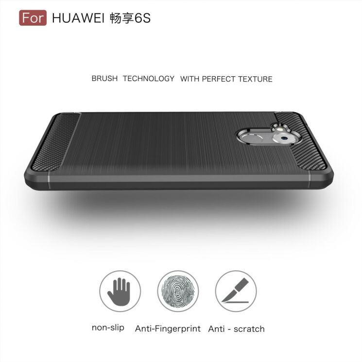 Захисний чохол UniCase Carbon для Huawei Honor C6 - Grey: фото 3 з 8