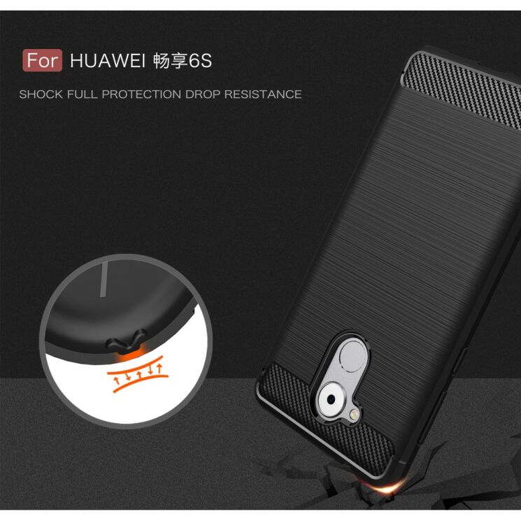 Захисний чохол UniCase Carbon для Huawei Honor C6 - Black: фото 7 з 9