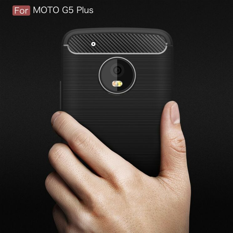 Защитный чехол UniCase Carbon для Motorola Moto G5 Plus - Dark Blue: фото 9 из 9