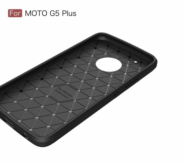Защитный чехол UniCase Carbon для Motorola Moto G5 Plus - Dark Blue: фото 6 из 9