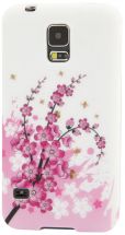 Силиконовая накладка Deexe Flower Pattern для Samsung S5 mini (G800) - Pink Plum: фото 1 из 5