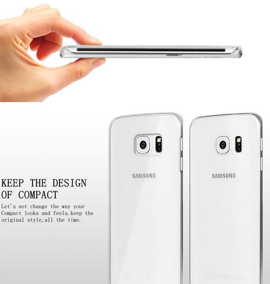 Пластиковая накладка Deexe Crystall Shell для Samsung Galaxy S6 edge (G925): фото 3 з 3