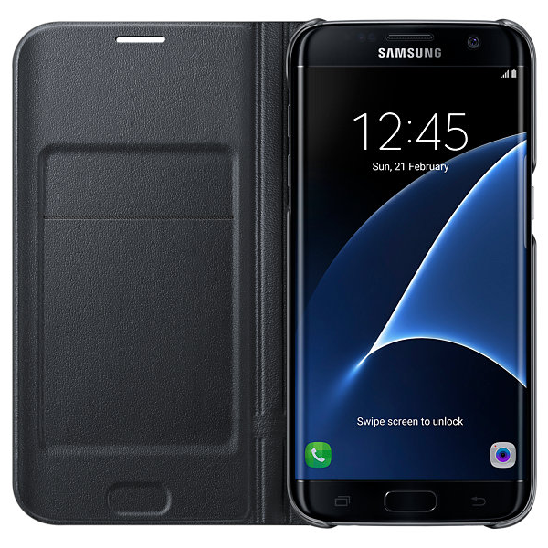 Чохол LED View Cover для Samsung Galaxy S7 edge (G935) EF-NG935PFEGRU - Black: фото 3 з 8