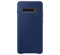 Чохол Leather Cover для Samsung Galaxy S10 Plus (G975) EF-VG975LNEGRU - Navy: фото 1 з 4