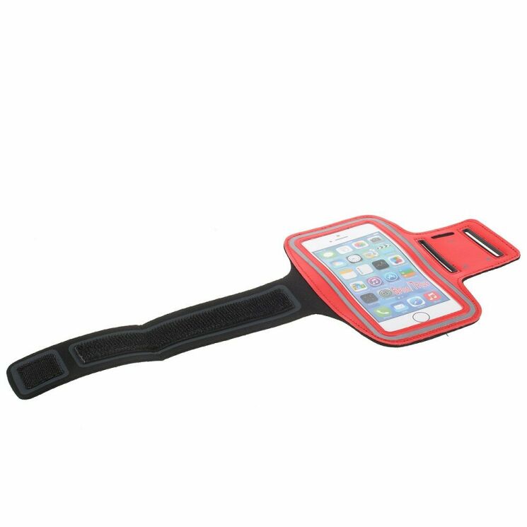 Чохол на руку Deexe Running Sports для смартфонів шириною до 77мм - Red: фото 4 з 8