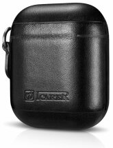 Кожаный чехол ICARER Genuine Leather Case для Apple AirPods 1 / 2 - Black: фото 1 из 17