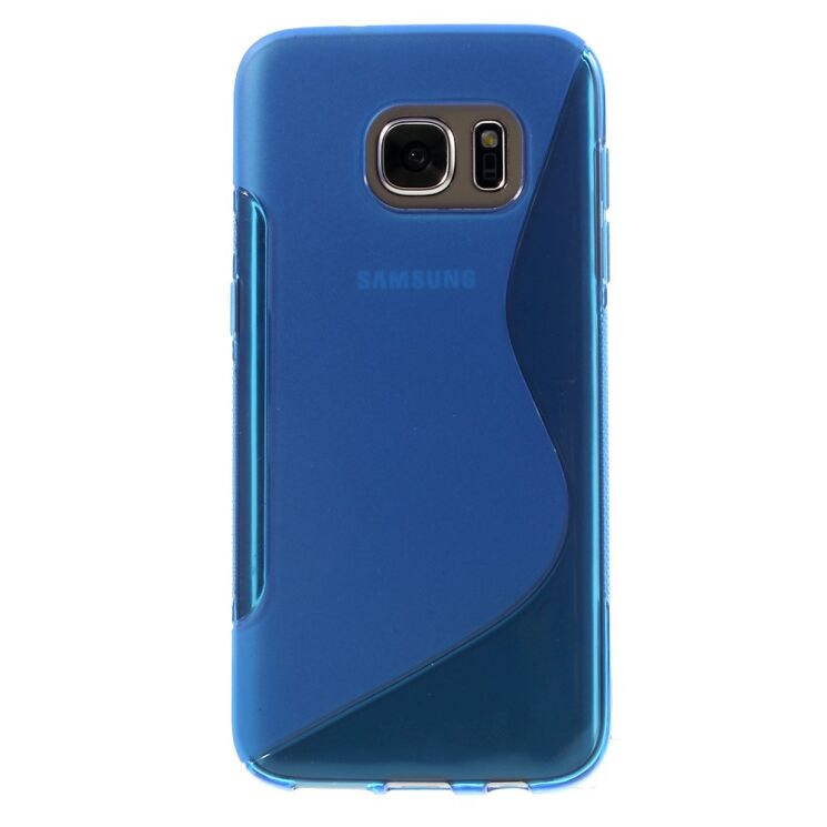 Силиконовая накладка Deexe S Line для Samsung Galaxy S7 (G930) - Blue: фото 2 из 6