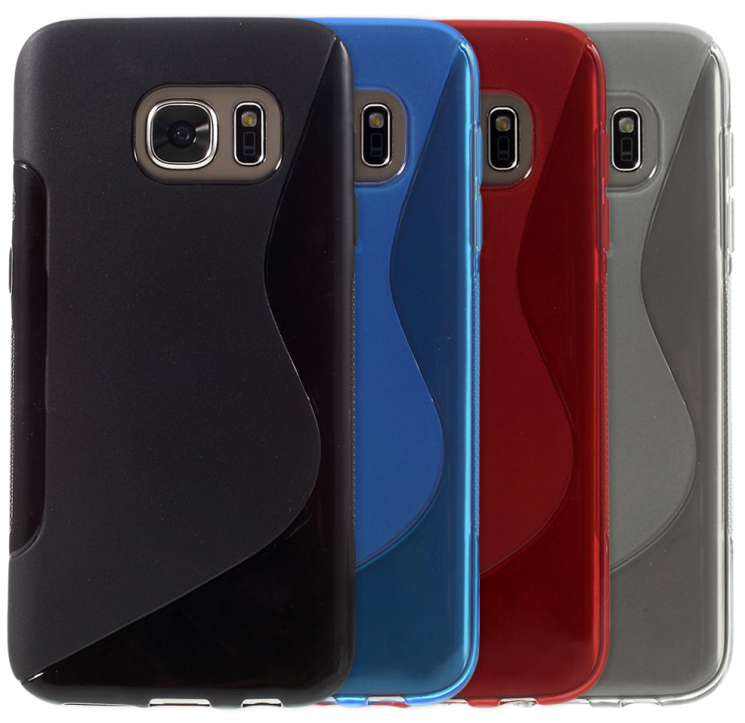 Силиконовая накладка Deexe S Line для Samsung Galaxy S7 (G930) - Blue: фото 6 из 6