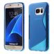 Силиконовая накладка Deexe S Line для Samsung Galaxy S7 (G930) - Blue (115222L). Фото 1 из 6