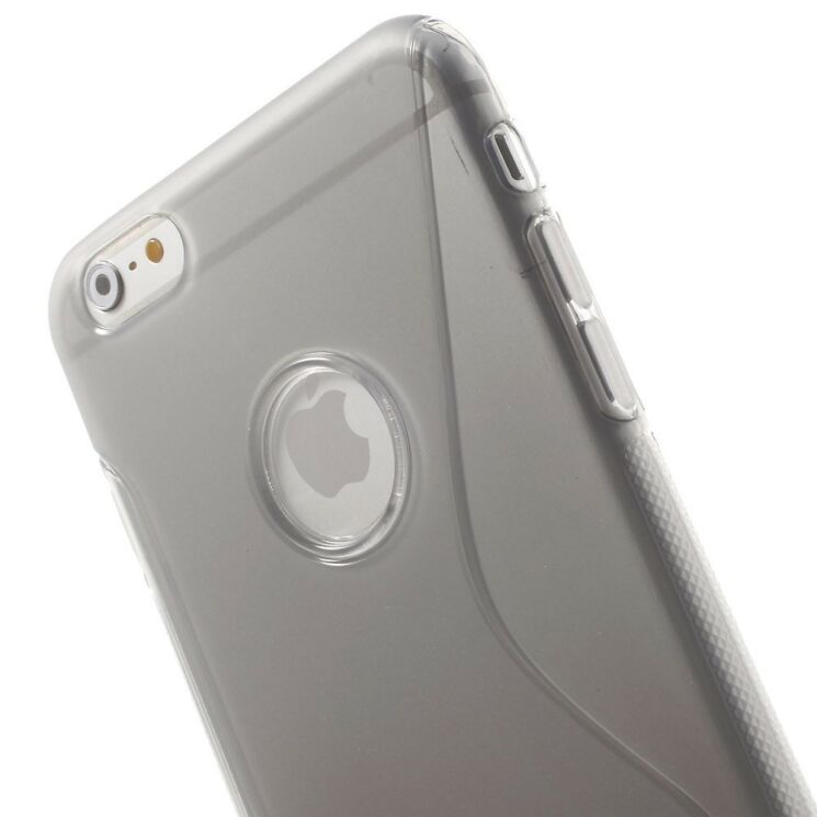 Силіконовий чохол Deexe S Line для iPhone 6/6s Plus - Gray: фото 6 з 8